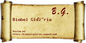 Biebel Glória névjegykártya